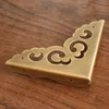 antique brass corner bracket furniture desk cabinet jewelry box wood box hardware corner hollow lace flower corner