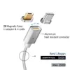 Magnetyczny Type-C Micro USB LED Szybka ładowarka Ładowarka Data Data Data Data Adapter Do Samsung Sony Android