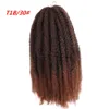 Fashion Beauty Extensions 18 pouces Synthetic Marley tresses avec ombre rouge brun rouge et noir tressé de cheveux noirs