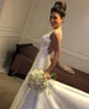 Amazing Satin Mermaid Bröllopsklänningar 2019 Sommar Sexig Backless Beach Bridal Gowns Sweep Train Wedding Vestidos Anpassad färg och storlek
