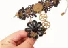 free new Fashion vintage black lace bracelet women's steam engine gear hand ornaments band ring stylish classic elegant