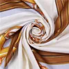 130 * 130 cm Fashion Silk Sjaal Vrouwen Grote Sjaals Stoles Melt Chain Print Square Sjaals Echarpes Foulards Femme Wrap Bandanas