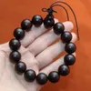 Bracciale con perline di preghiera da 12 mm con venere Braccialetti con legno di sandalo rosso lobulare naturale autentico dell'India Regalo di ornamento di moda di gioielli in legno popolare