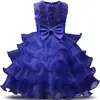 Dziecko Kwiat Sukienka Tutu Cupcake Princess Sukienki 2018 Nowa Moda Dzieci Odzież Boutique Girls Bow Ball Suknia 8 Kolory C3573