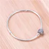 Sterling Silver Women Armband med Box White Micro Paled CZ Diamond Armband Logo Stamped For European Charms Bead9070966