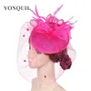 Attractive 17 colors available sinamay material women wedding fascinator hat party headpiece event hair accessories free shipping SYF245