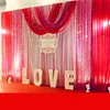 10ft * 20ft Wedding Party Stage Celebration Background Satin Curtain Drapy Filar Sufitowy Tło Małżeństwo Dekoracji Weil 3m * 6m