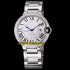 42 -мм дата WE9009Z3 Белый циферблат Автоматические мужские часы с бриллиантовой панель
