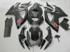 7gifts Spritzguss-Verkleidungsset für Suzuki GSXR600 GSXR750 2006 2007 schwarz GSXR 600 750 06 07 AQ24