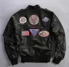 CARRIER AIR WING bomber jackets AVIREXFLY Flocking leather jackets baseball uniform fighting 41 ACES