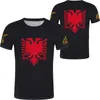 Albanien sommar manlig ungdomsstudent pojke T Shirt Gratis Anpassad Nummer Foto Flagga Skriv ut Textord Personlighet Vildutveckling T-shirt