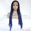 Synthetic lace front wig 1B black micro Box Braided baby hair heat resistant fiber10103387160131