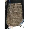 Two-pieces Set Autumn Winter Women Houndstooth Skirt Suits Casual Woolen Plaid Blazer + Skirt Set Suits Female Office A784