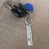 Mode Smycken Män Kvinnor Keyring Engraved Drive Safe Handsome Jag älskar dig Hjärta för Par Pojkvän Flickvän Gifts Keychain