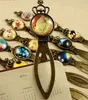 100 pcs Antique Bookmark Base Fit 20mm Round Glass Cabochon Blank Bezel Setting Bookmark Findings 4 Styles2887