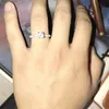 Yhamni Luxury 100 925 Sterling Silver Wedding Engagement Rings 1 Carat 6mm Cubic Zirconia Rings for Bridal Party Jewelry ZK0017102423