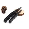 Couteau en acier noir froid Couteau de poche pliant Couteaux de survie au combat tactique Couteau de chasse de camping 7Cr17mov Lame Outil EDC extérieur