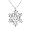 collier de flocon de neige fait avec du cristal autrichien nouveaux bijoux de Noël pour les filles placage de couleur or blanc meilleur cadeau de bijoux