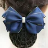 2018 Fashion Handmade Office Lady Bow Tie Barrette Hair Clip Cover Bowknot Net Bun Deep Snood for Long Hair Accestory
