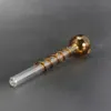 5.5 inch Oil Burner Smoking Pipe Hand Glass Pipe Spiral Design Pipe Glass Tube Mini Glass Bong