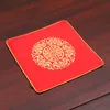 Broderi Joyous Chinese Silk Vintage Placemat Plate Bowl Fyrkant Matbord Mat Mode Enkel Skyddsisolering Kudde 26x26 cm