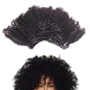 Brazilian Hair Kinky Curly Extensions Human Clip in Hair Weaving Bundles Natural All Color Bundle Non-Remy Free Shipping