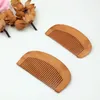 Wholesale 500pcs/lot High Quality Portable Natural Peach Wood Comb Beard Comb Pocket Comb