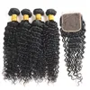 Cheap Brazilian Virgin Hair Bundles with Closures Straight Deep Water Body Wave Kinky Curly Human Hair With Closure and Lace Front9852571