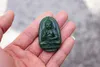 Free delivery - beautiful (outer Mongolia) jade Buddha (amulet). Hand-carved necklace pendant.