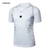 Chemise de sport à manches courtes de haute qualité pour hommes T-shirts de course pour hommes à séchage rapide Vêtements de sport Top de fitness Hommes Rashgard Soccer Jerse Y1890402