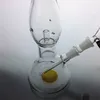 Bong en verre de 10 '' d'épaisseur avec bécher et pipe à eau Bongs Heady Old School Glass Watrer Bongs Base de bécher Bong Accent de couleur sur la pipe à eau à embout évasé