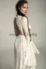 Meital Zano Great Victoria Medieval Wedding Down with Bell Sleeves Vintage Crochet Lace High Neck Gothic Queen Wedding Dresses230n