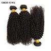 Di buona qualità Estensioni dei capelli ricci crespi mongolo 3 PCS lotto crespi capelli umani crespi trecce tessono i capelli mongolo più votati