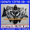 ヤマハYZF600 YZFR6 08 09 10 11 12 YZF-600 234hm.0 yzf 600 R 6 yzf-R6 YZF R6 2008 2009 2011 2012フェアリングファクトリーブラック