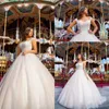 2019 Elegant Beach Wedding Dresses Capped Sleeves Lace Appliques A Line Tulle Bridal Gowns Cheap Wedding Gowns