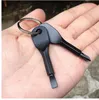 Stainless Steel Keychain Screwdriver Flathead Head Key Ring Key Chain Screwdriver Silver/Black Travel Kit