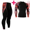 Fitness suit long-sleeved tights men's quick training sports stretch running fitness clothes Warm sportswear, thermal underwear
