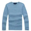 Gratis frakt 2023 Ny högkvalitativ mil Wile Polo Brand Men's Twist tröja Knit Bomulltröja Jumper Pullover Tröja Män