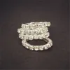 Super cheap Fashion single row crystal ring rhinestone elastic wedding ring9356588