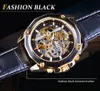 Forsining Transparent Case Gear Movement Steampunk Men Automatic Skeleton Watch Top Brand Open Work Design Self Winding7276933