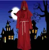 Mittelalterliche Mönch Kostüm Vintage Renaissance Priester Mönch Kutte Roben Cosplay Outfits mit Kreuz Halskette für Erwachsene Männer