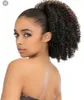 Extensões de rabo de cavalo do cabelo humano afro-americano brasileiro virgem cabelo Kinky Curly Drawstring rabo de cavalo em estoque transporte rápido