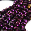 500pcs/LOT PURPLE AB 4 SIZES #5040 faceted RONDELLE Wheel glass crystal beads DIY JEWELRY MAKING