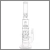 20.4 "Big Glass Bong Hookahs For Strong Men 7mm Tjocklek Fyra perc -delar Glasvattenledningar