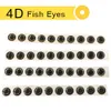 Yeux de pêche accessoires de pêche 3-10mm yeux de leurre de pêche 4D yeux holographiques bricolage montage de mouches gabarits artisanat poupée