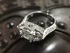 Vecalon Handmade Three-stone 925 Sterling Silver ring 5A Zircon Cz Engagement wedding Band rings for women Bridal Jewelry