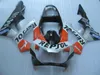 Gratis Anpassade Fairings Set för Honda CBR900RR CBR929 2000 2001 Silver Orange Svart Fairing Kit CBR929RR00 01 HF38