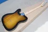 Semi-holle elektrische gitaar met witte parel pickguard, esdoorn toets, chroom hardwares, met aangepaste services