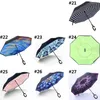 Hot Folding Reverse Regenschirm 63 Stile Doppelschicht Invertiert Langer Griff Winddicht Regen Auto Regenschirme C Griffe UmbrellasT2I384