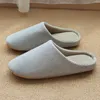 Warm Soft Indoor Floor Slippers Women/Men Shoes Striped Cloth Bottom Winter Warm Home Shoes Universal Couple Lovers Plush Home